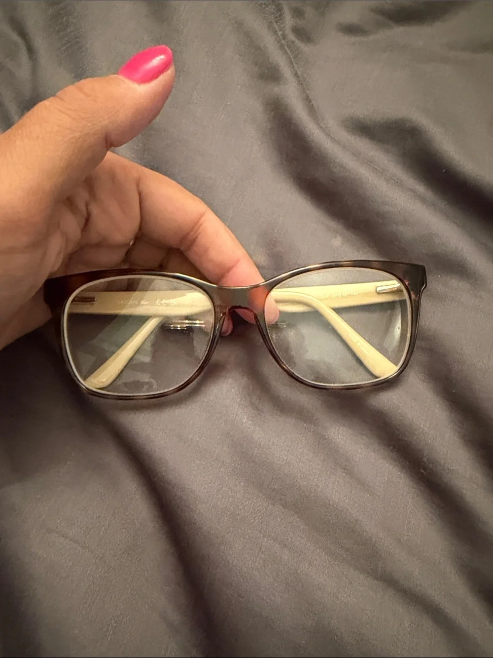 Women’s  Tortoiseshell Frame eye Glasses with Beige Arms